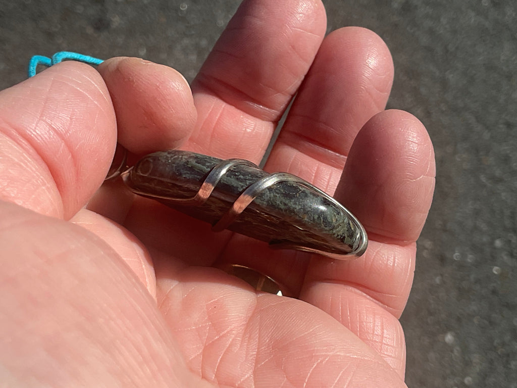 22g Kambaba Jasper Wire Wrapped Pendant B