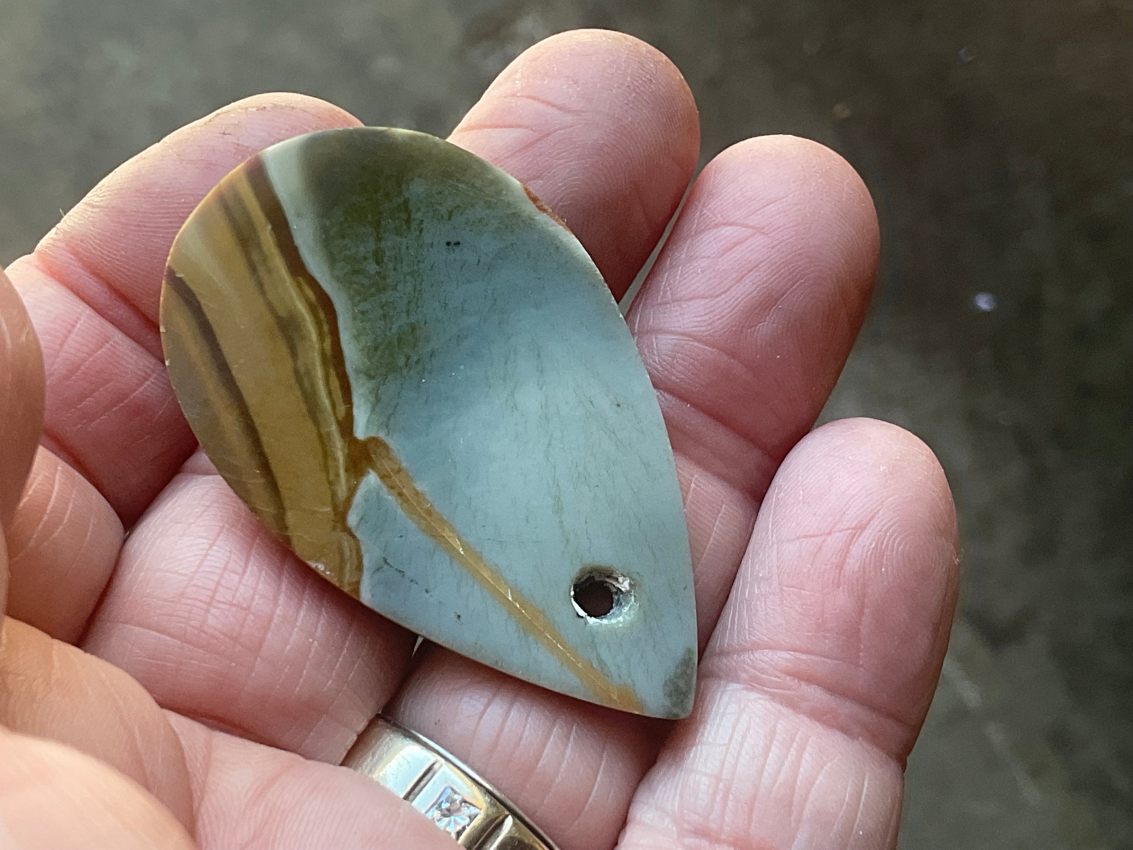 14g Polychrome Jasper Pendant 3A
