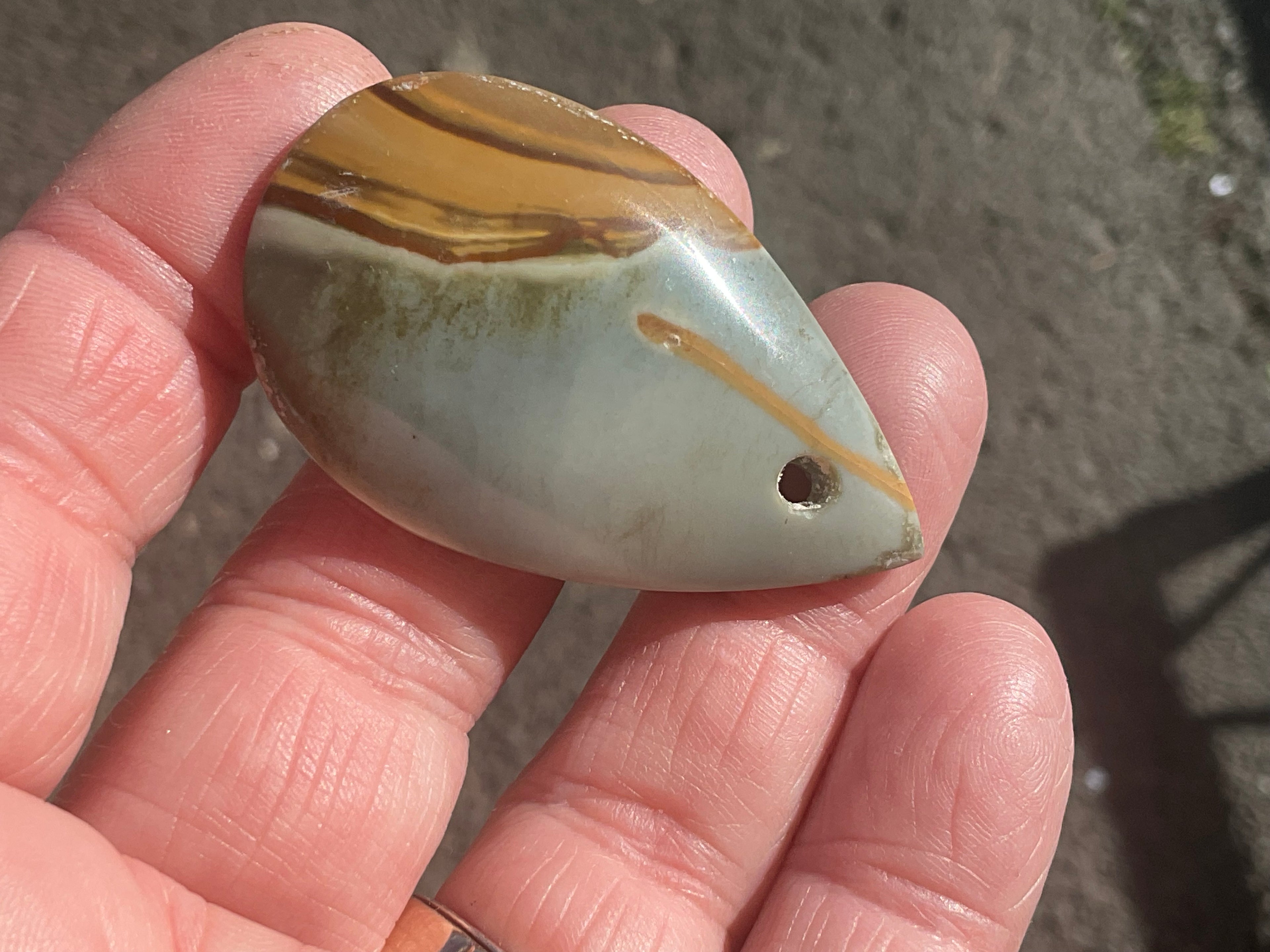 14g Polychrome Jasper Pendant 3A