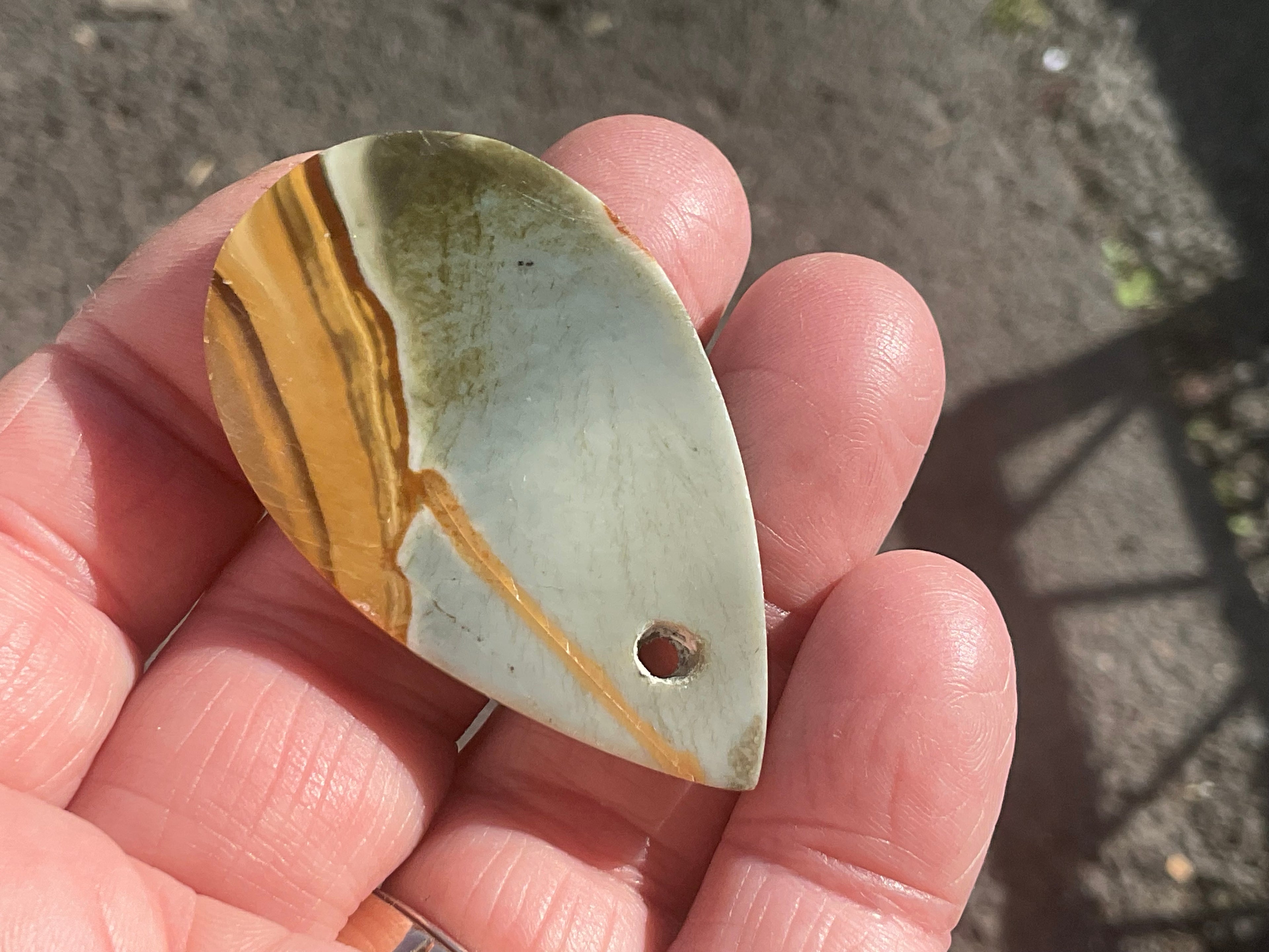 14g Polychrome Jasper Pendant 3A