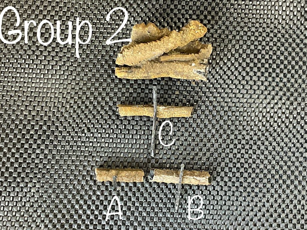 6g Stepped Brown Calcite Tube with Graphite Specimen 2A