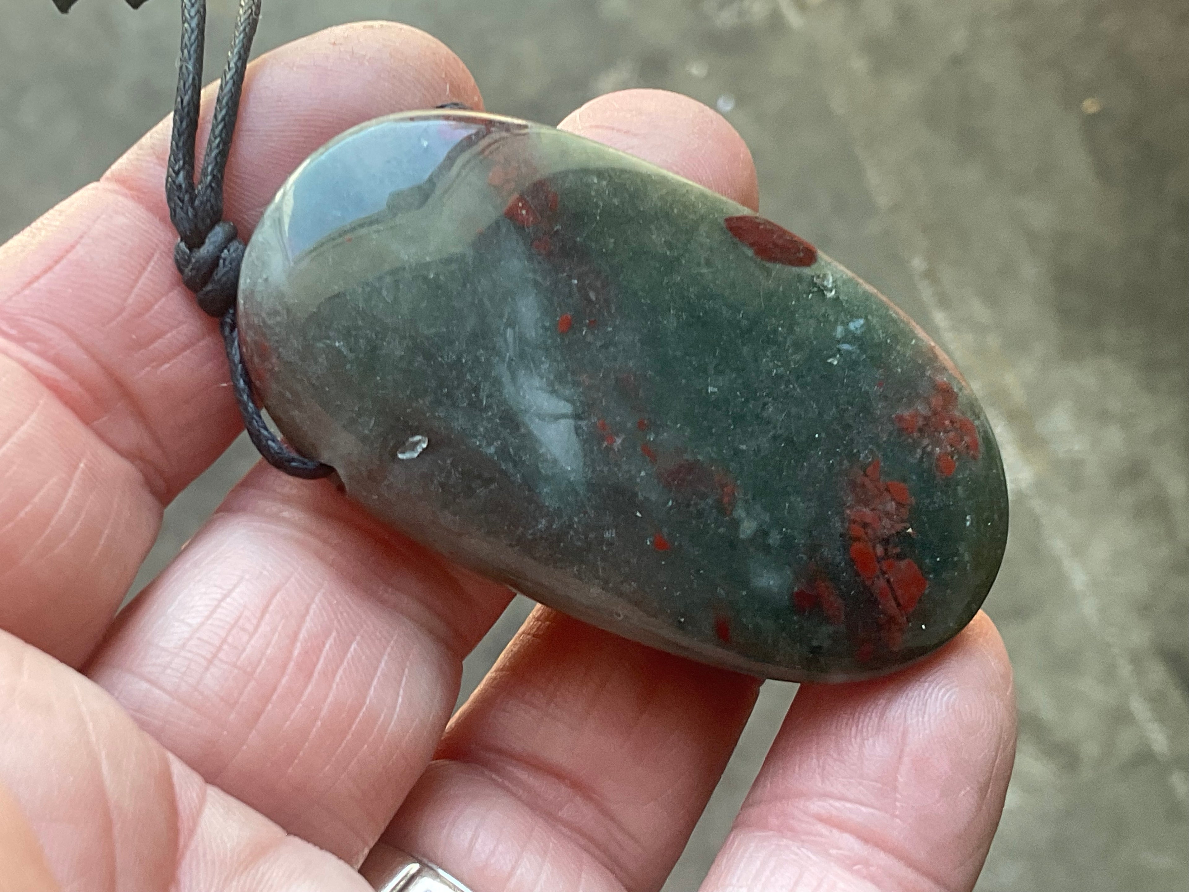 30g Setonite (African Bloodstone) Pendant 1B