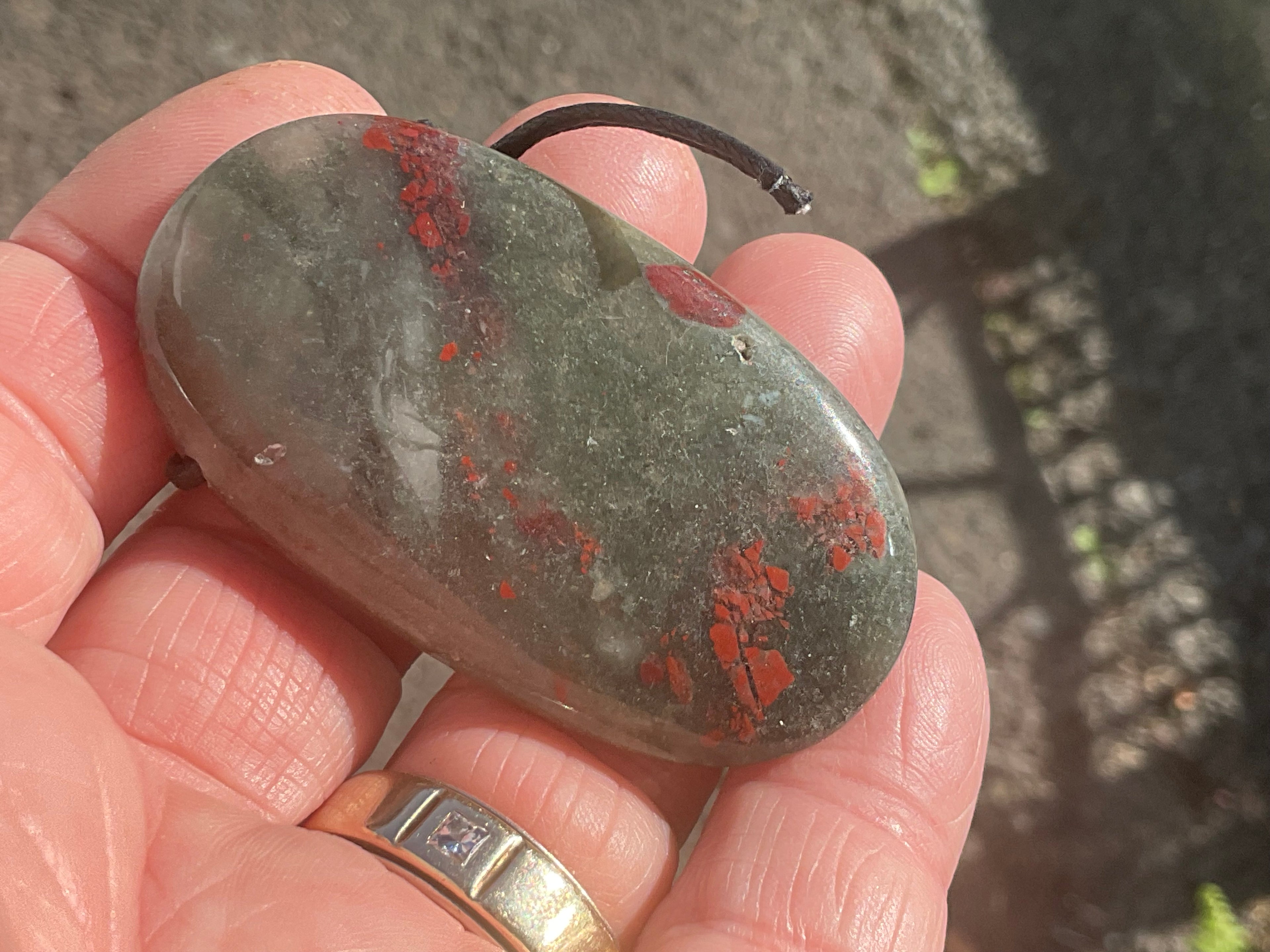 30g Setonite (African Bloodstone) Pendant 1B
