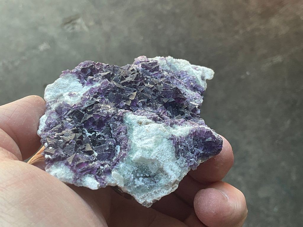 162g Deep Purple Cubic Fluorite Specimen 3A from Fujian, China