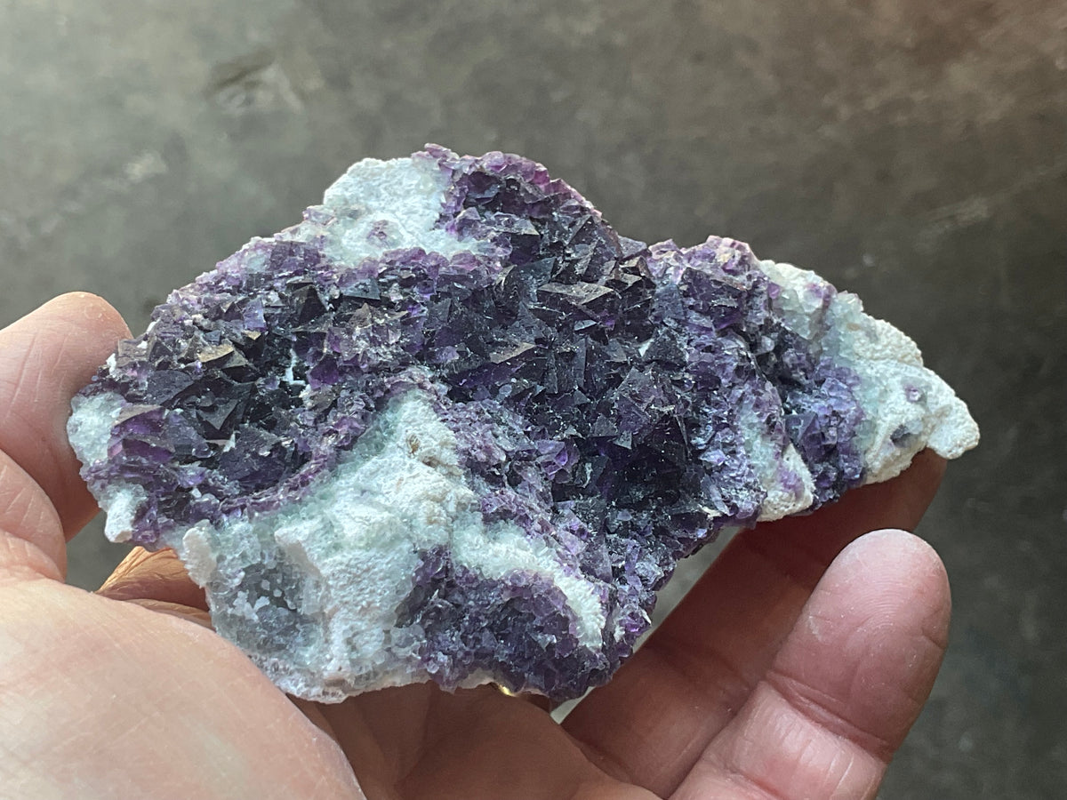 162g Deep Purple Cubic Fluorite Specimen 3A from Fujian, China