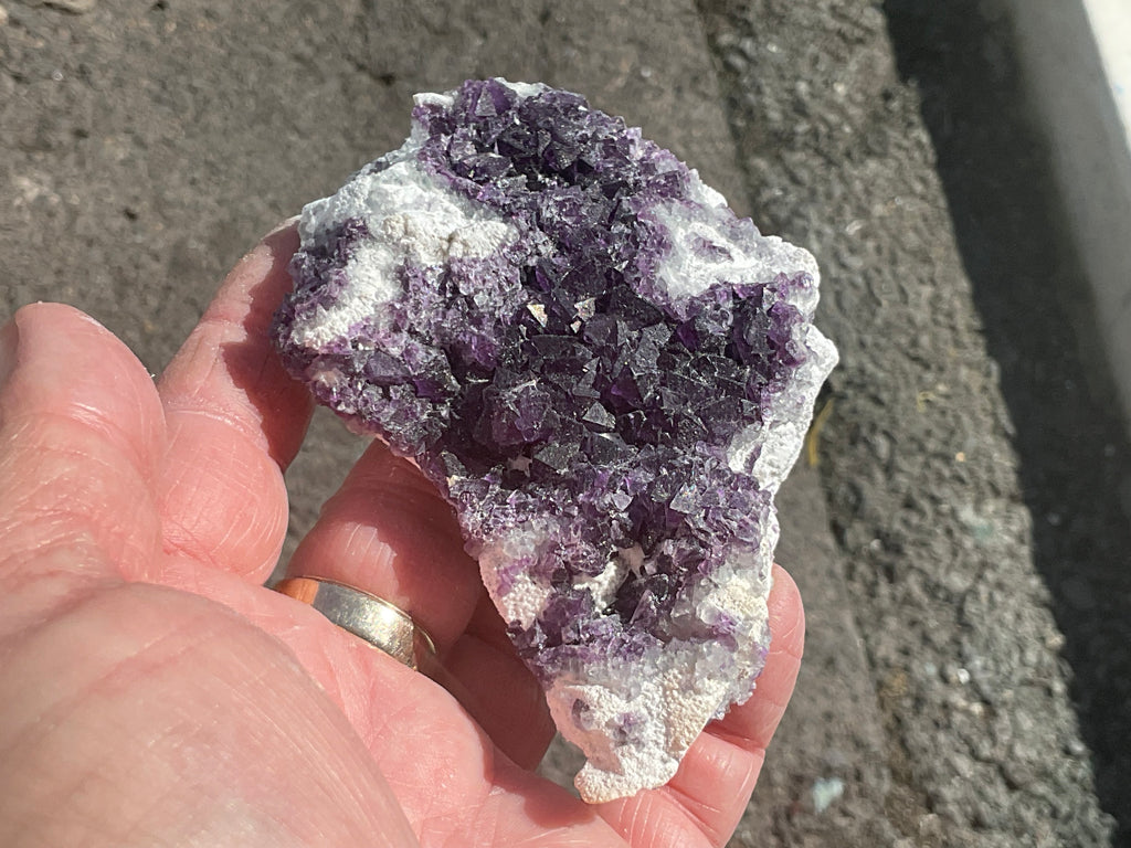 162g Deep Purple Cubic Fluorite Specimen 3A from Fujian, China
