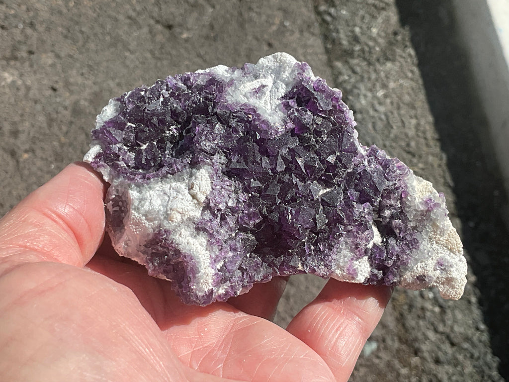 162g Deep Purple Cubic Fluorite Specimen 3A from Fujian, China