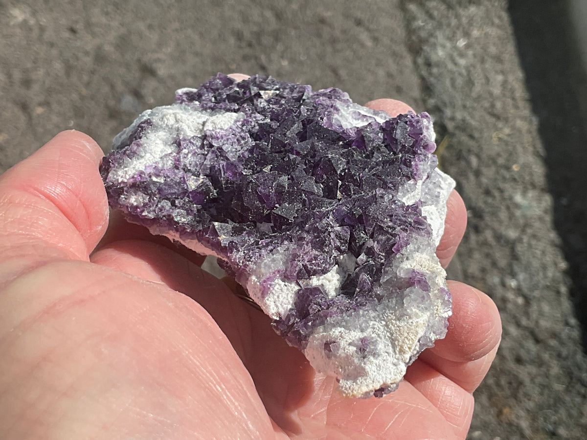 162g Deep Purple Cubic Fluorite Specimen 3A from Fujian, China
