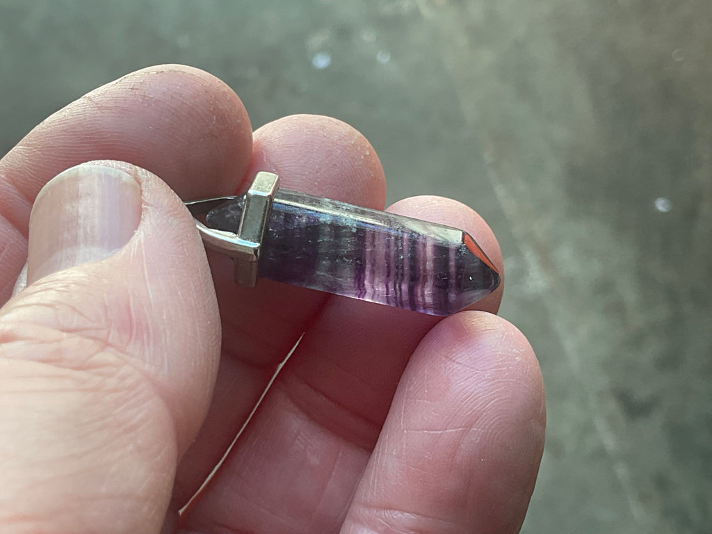 5g Rainbow Fluorite Pendant 2B