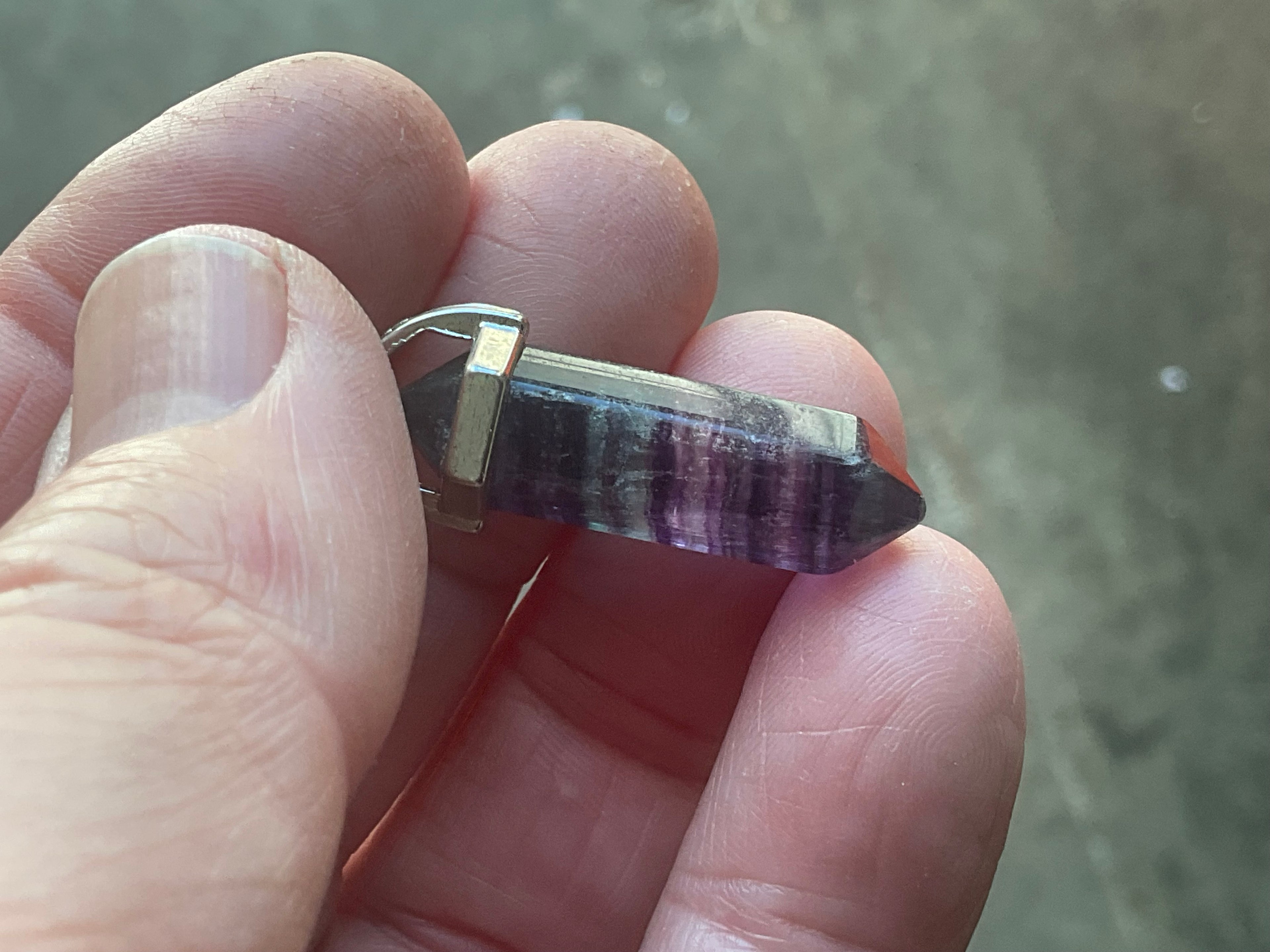 5g Rainbow Fluorite Pendant 2B