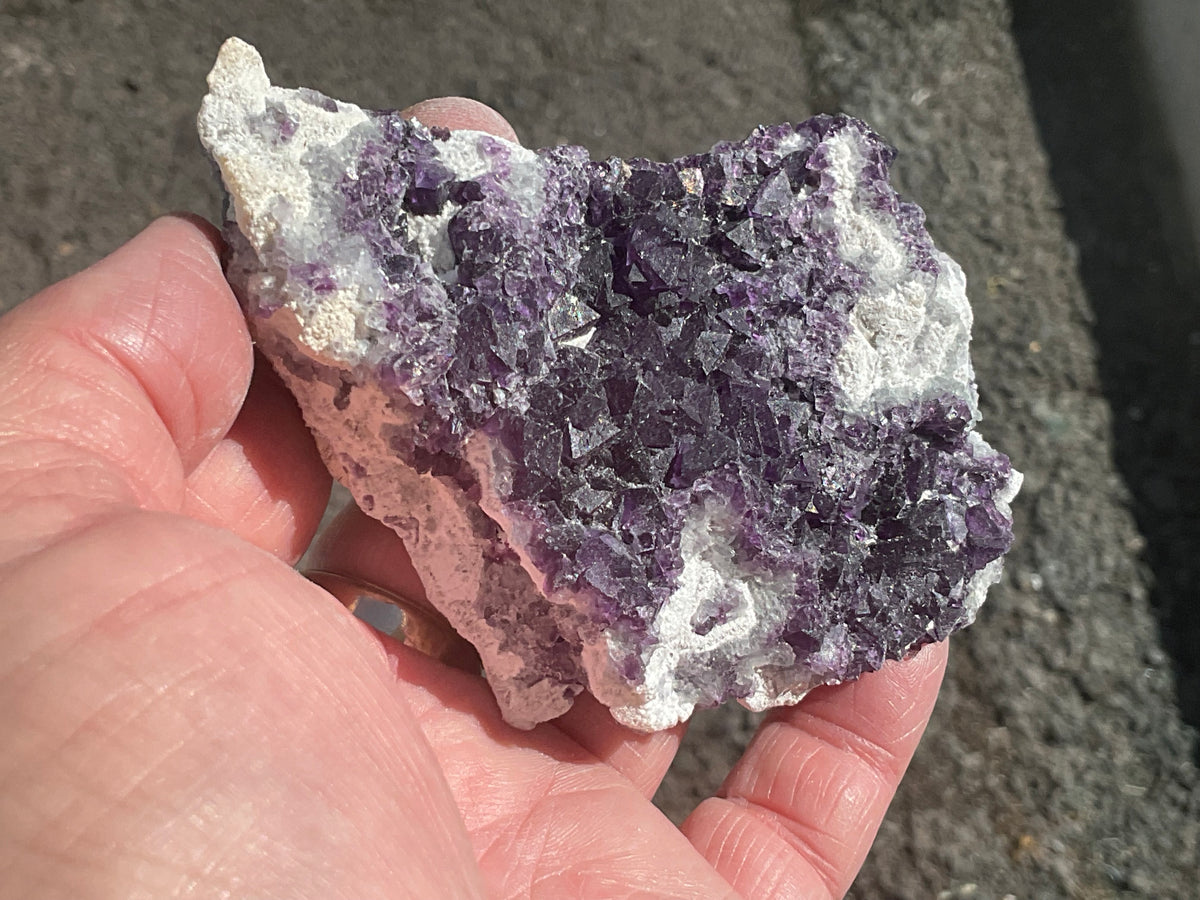 162g Deep Purple Cubic Fluorite Specimen 3A from Fujian, China