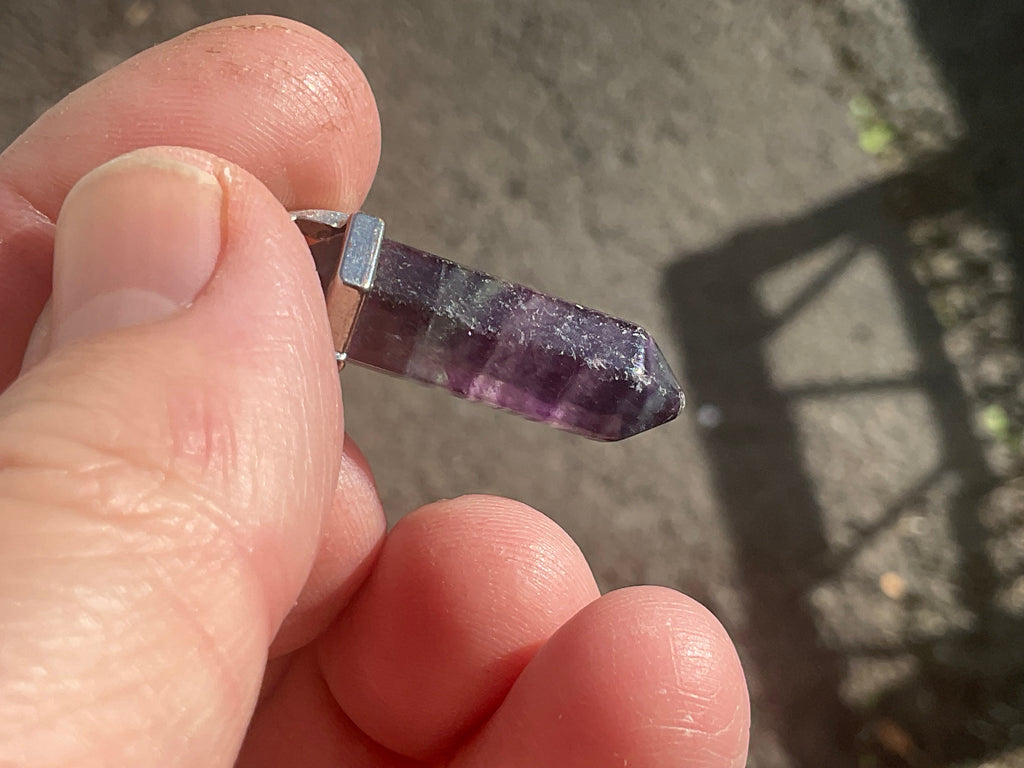 5g Rainbow Fluorite Pendant 2B