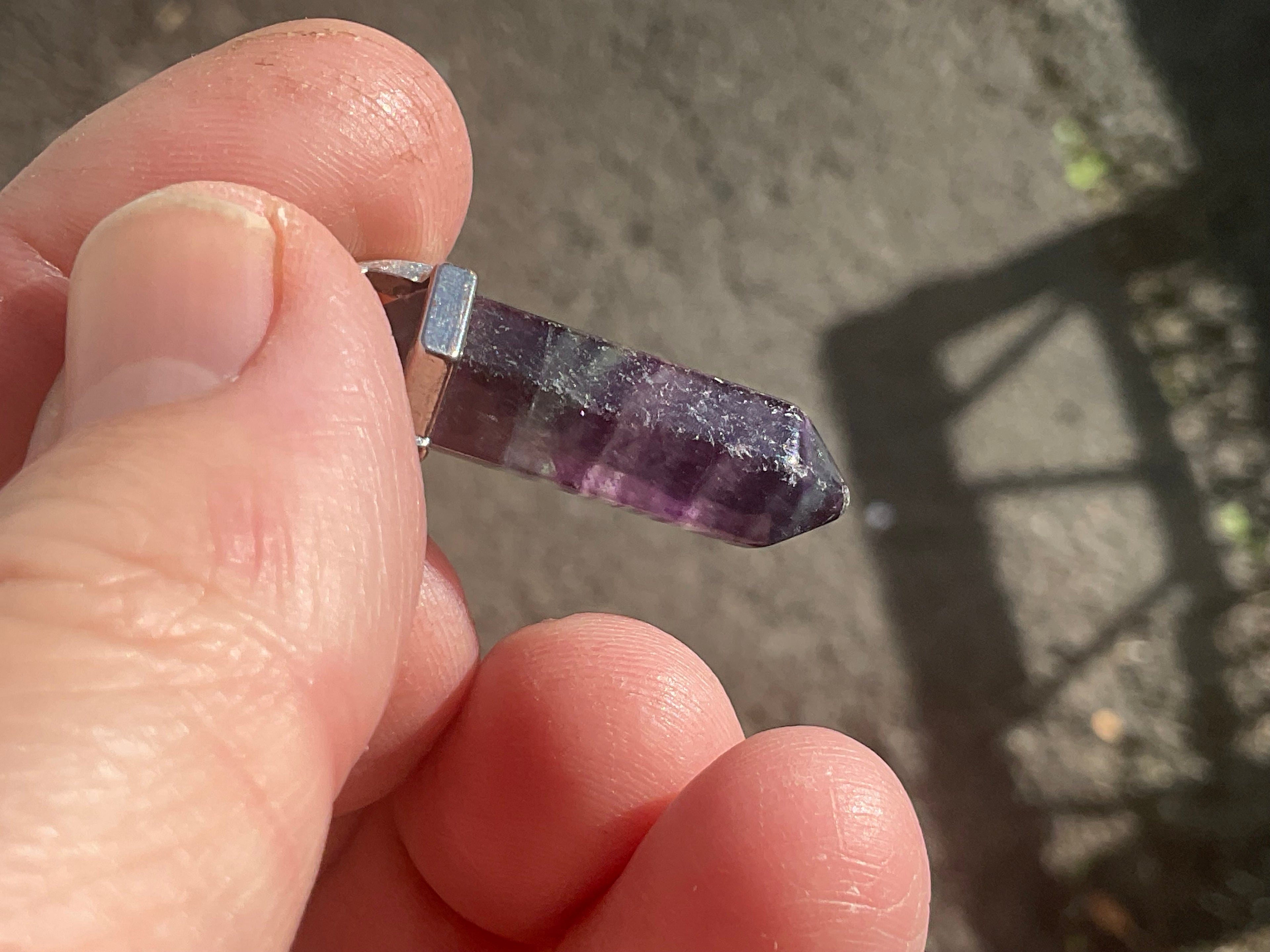 5g Rainbow Fluorite Pendant 2B