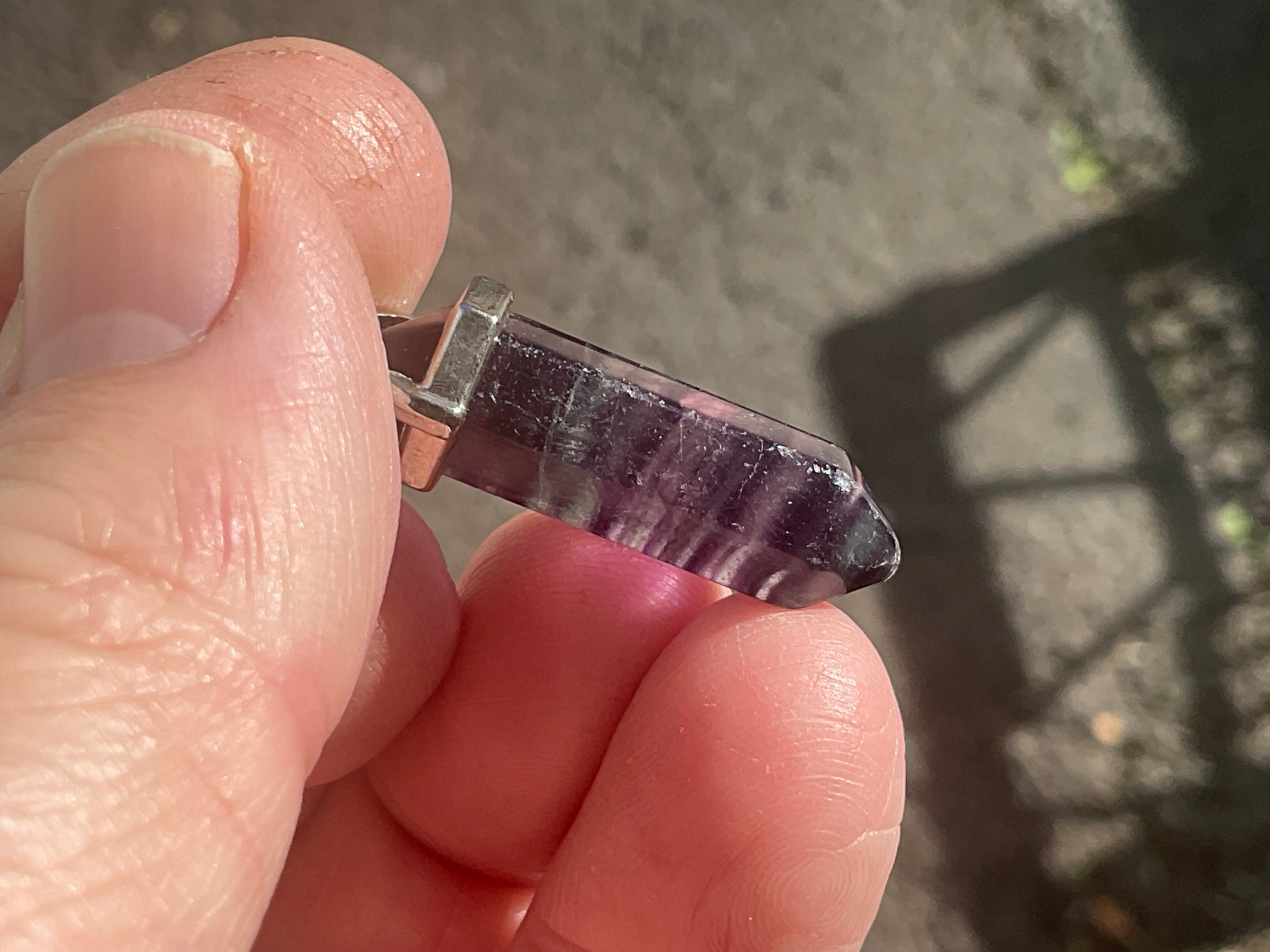 5g Rainbow Fluorite Pendant 2B