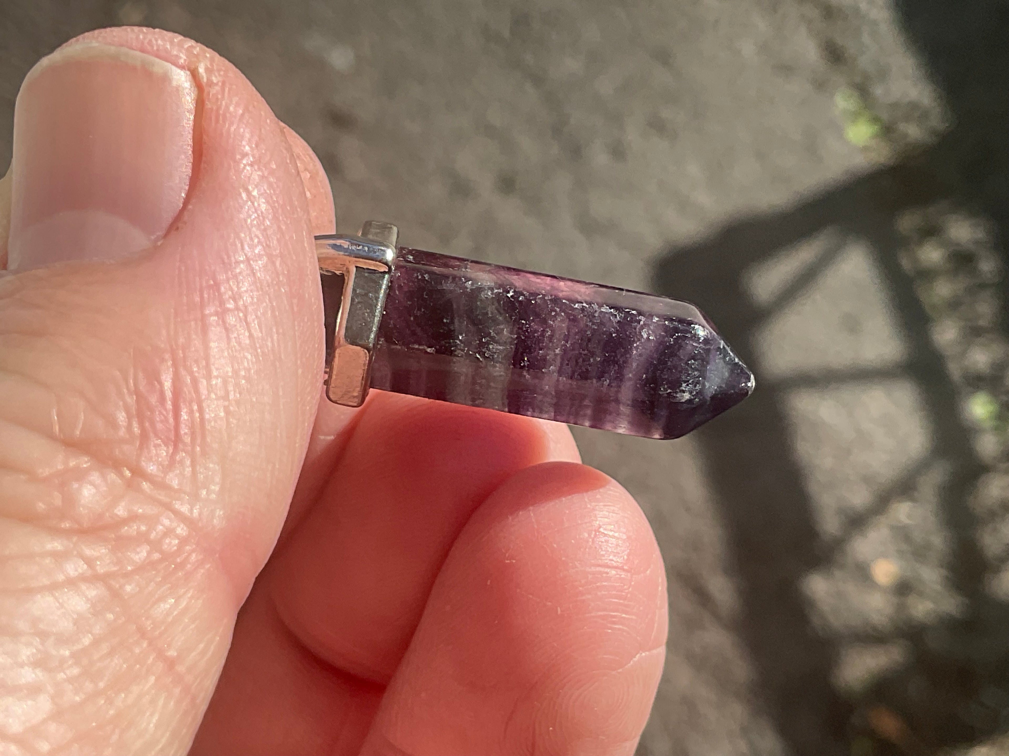 5g Rainbow Fluorite Pendant 2B