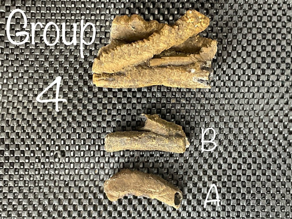 18g Stepped Brown Calcite Tube with Graphite Specimen 4B