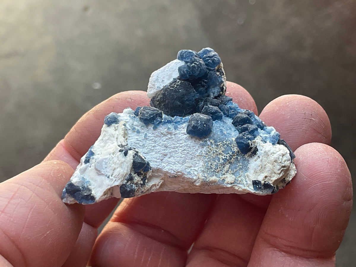 30g Blueberry Fluorite on Spirit Quartz Specimen 1A