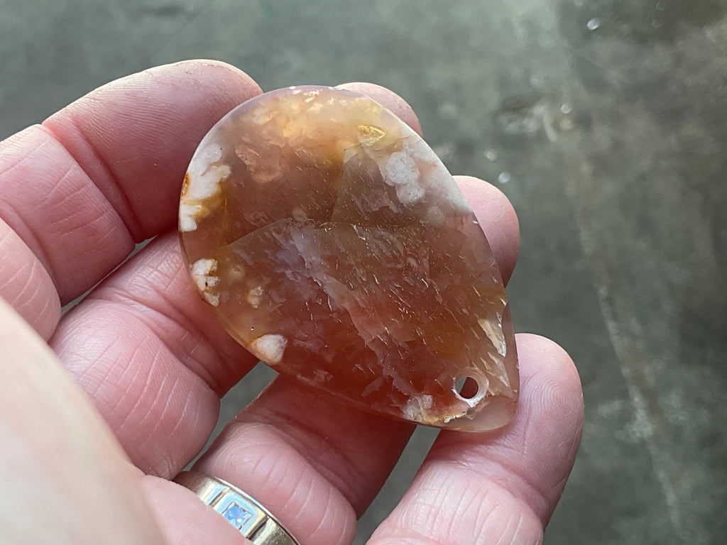 20g Flower Agate Pendant B