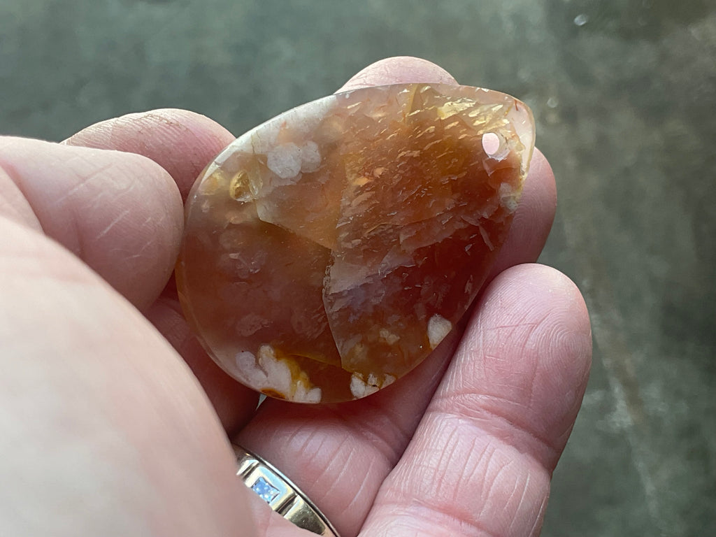 20g Flower Agate Pendant B
