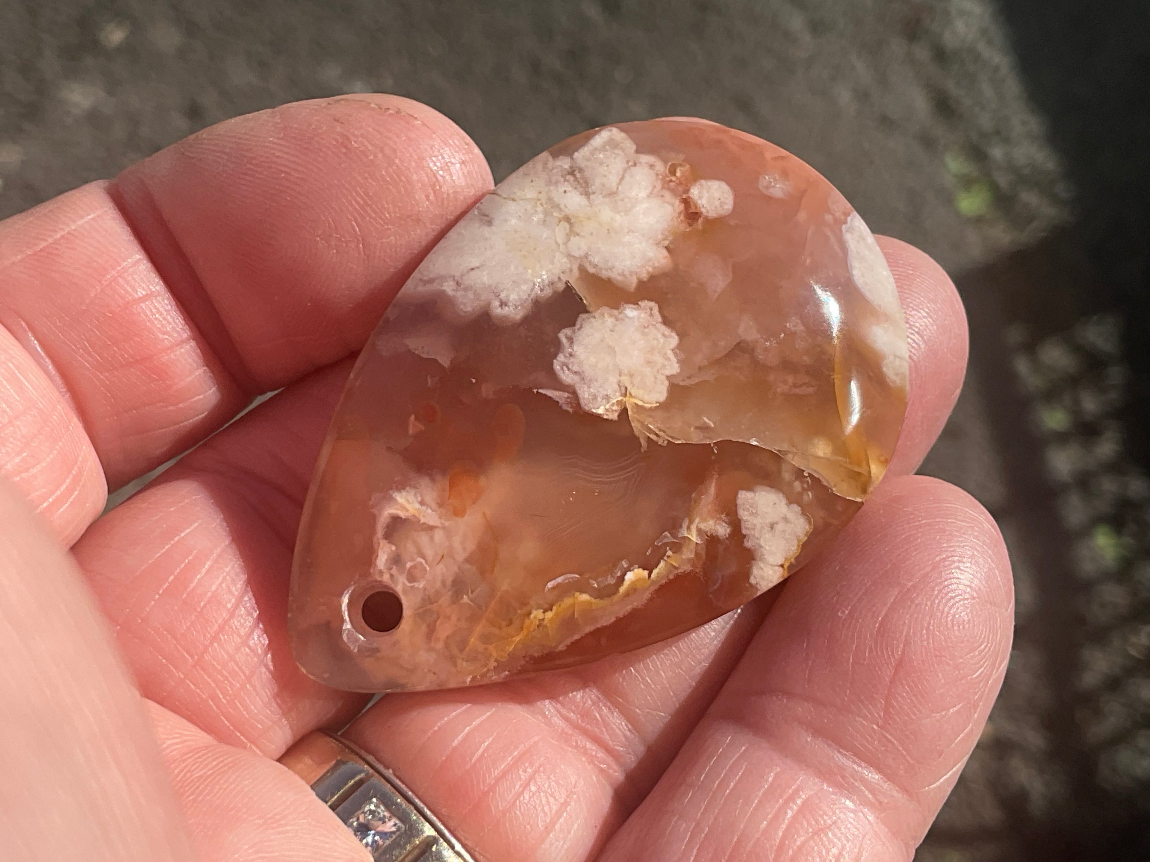 20g Flower Agate Pendant B