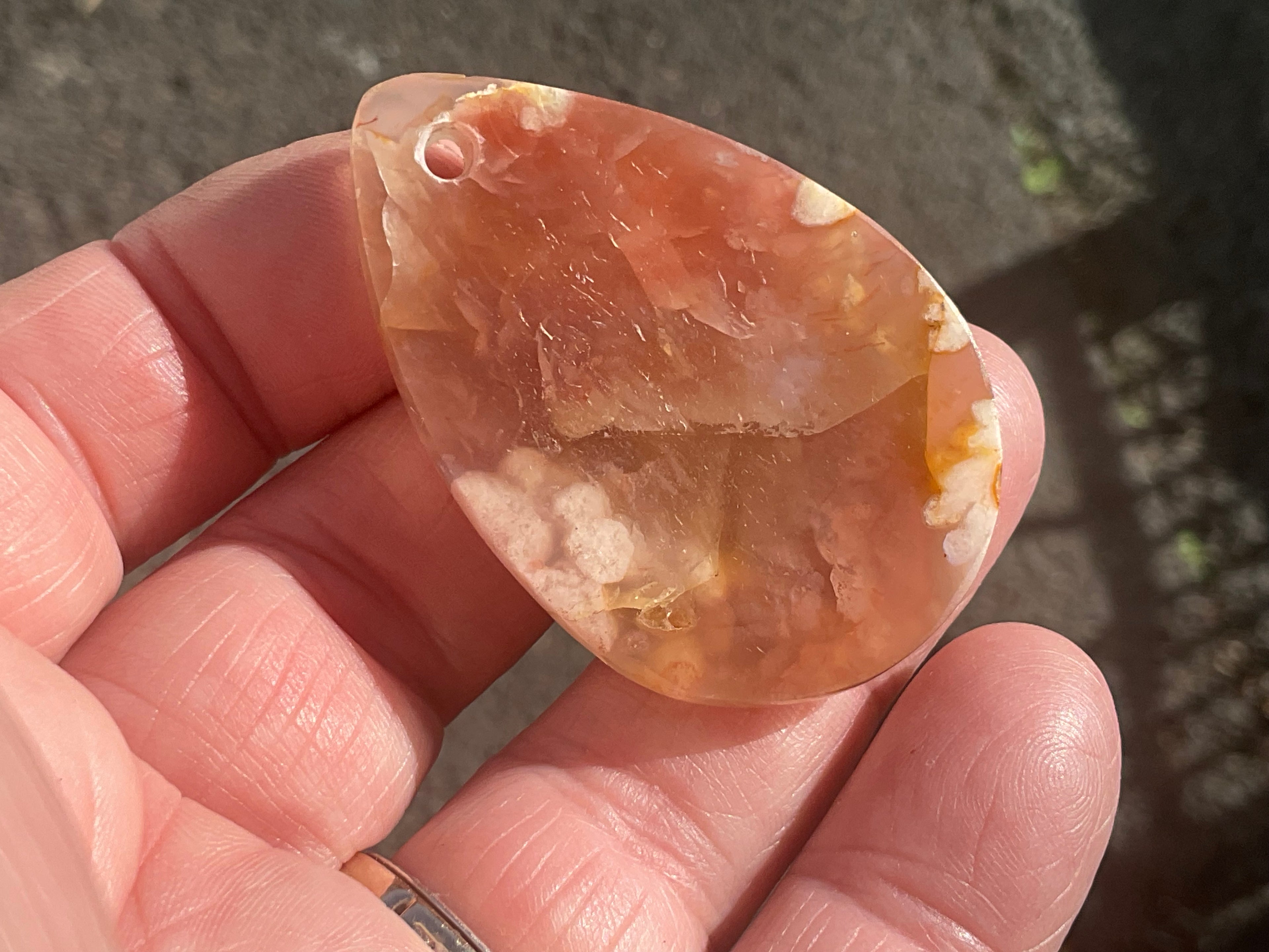 20g Flower Agate Pendant B