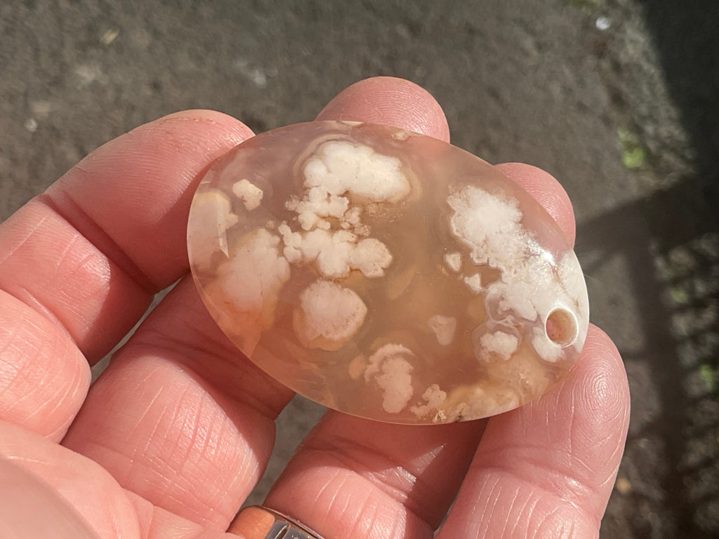 19g Flower Agate Pendant A