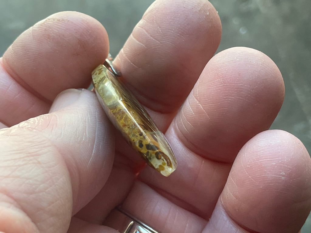 Indonesian Plume Agate Pendant 1B