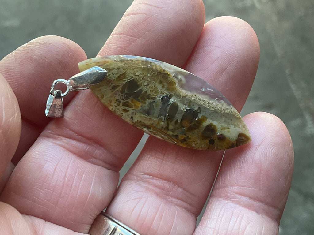 Indonesian Plume Agate Pendant 1B