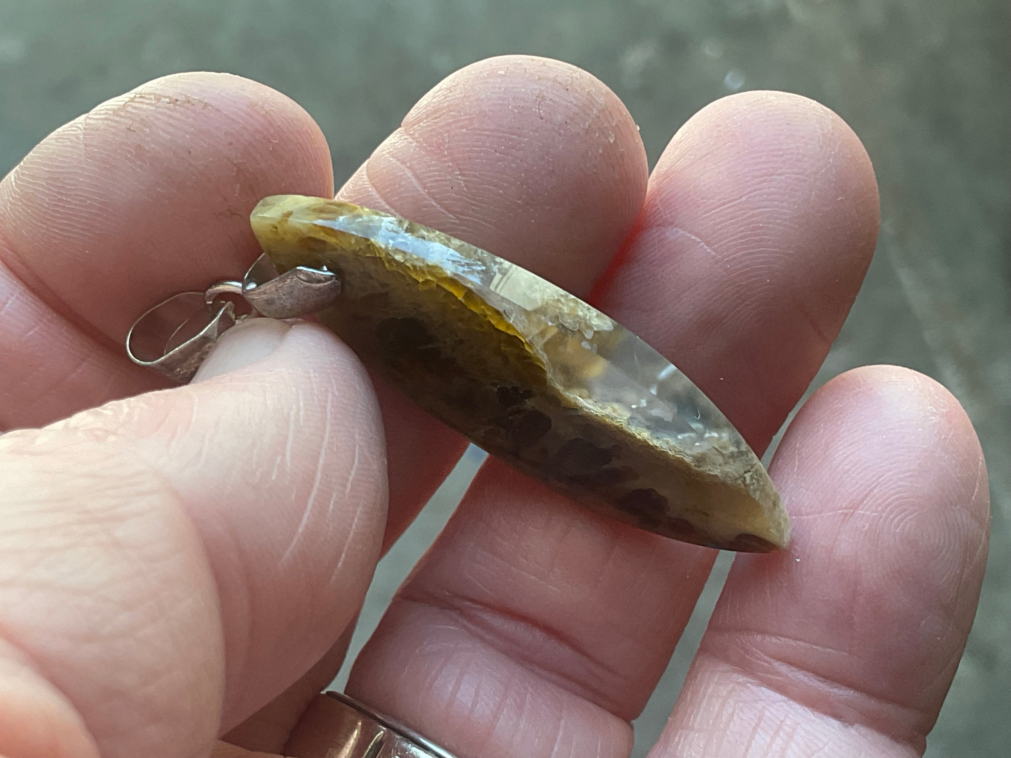 Indonesian Plume Agate Pendant 1B