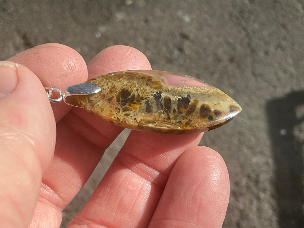 Indonesian Plume Agate Pendant 1B