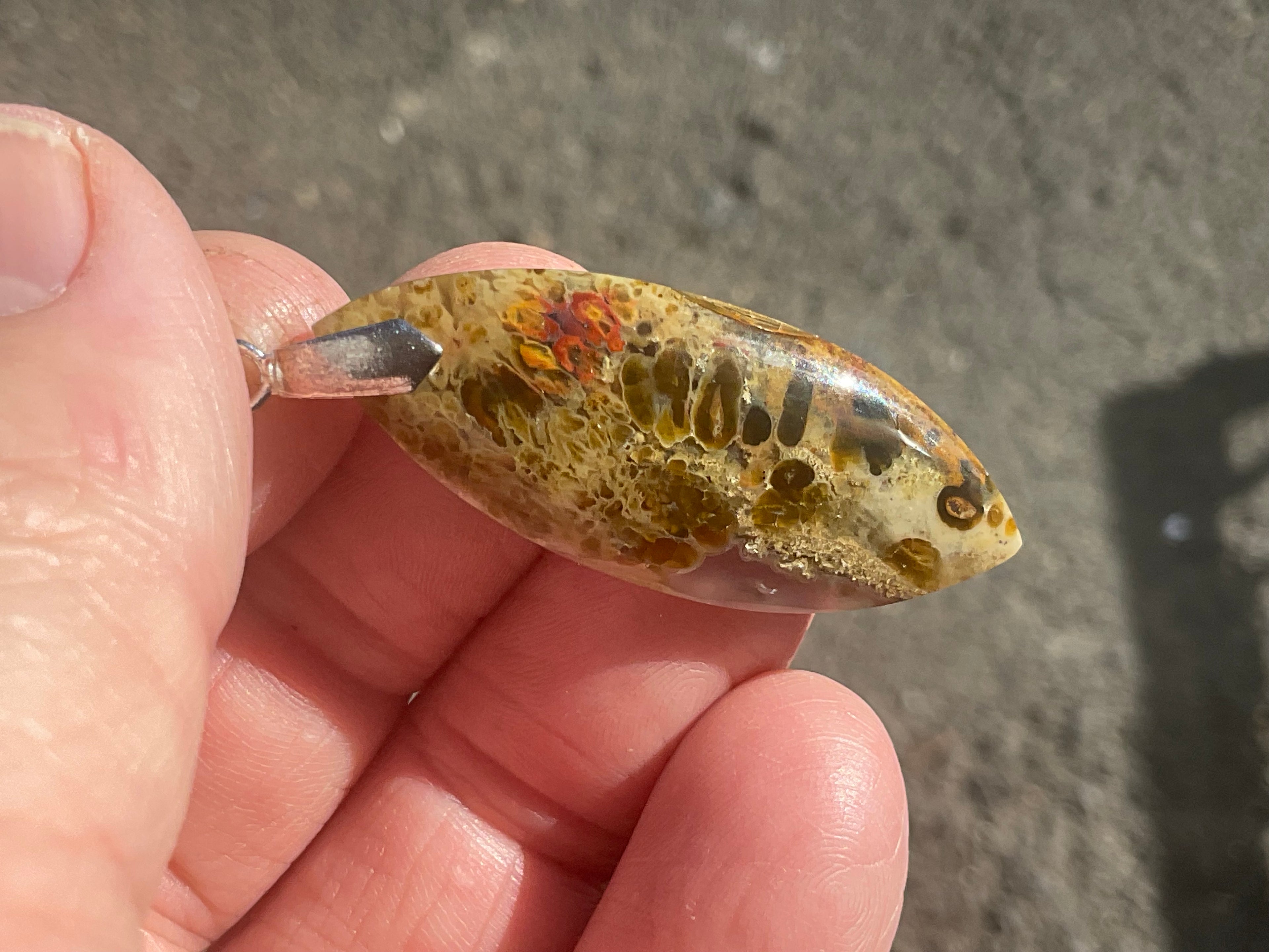 Indonesian Plume Agate Pendant 1B
