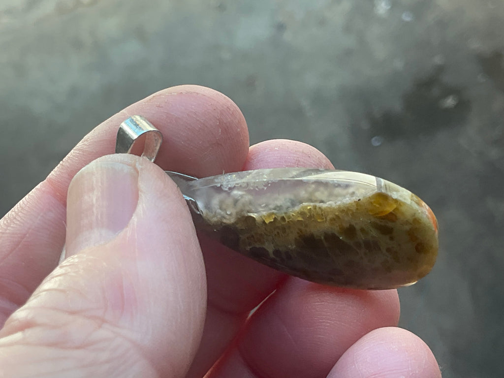 Indonesian Plume Agate Pendants 2A
