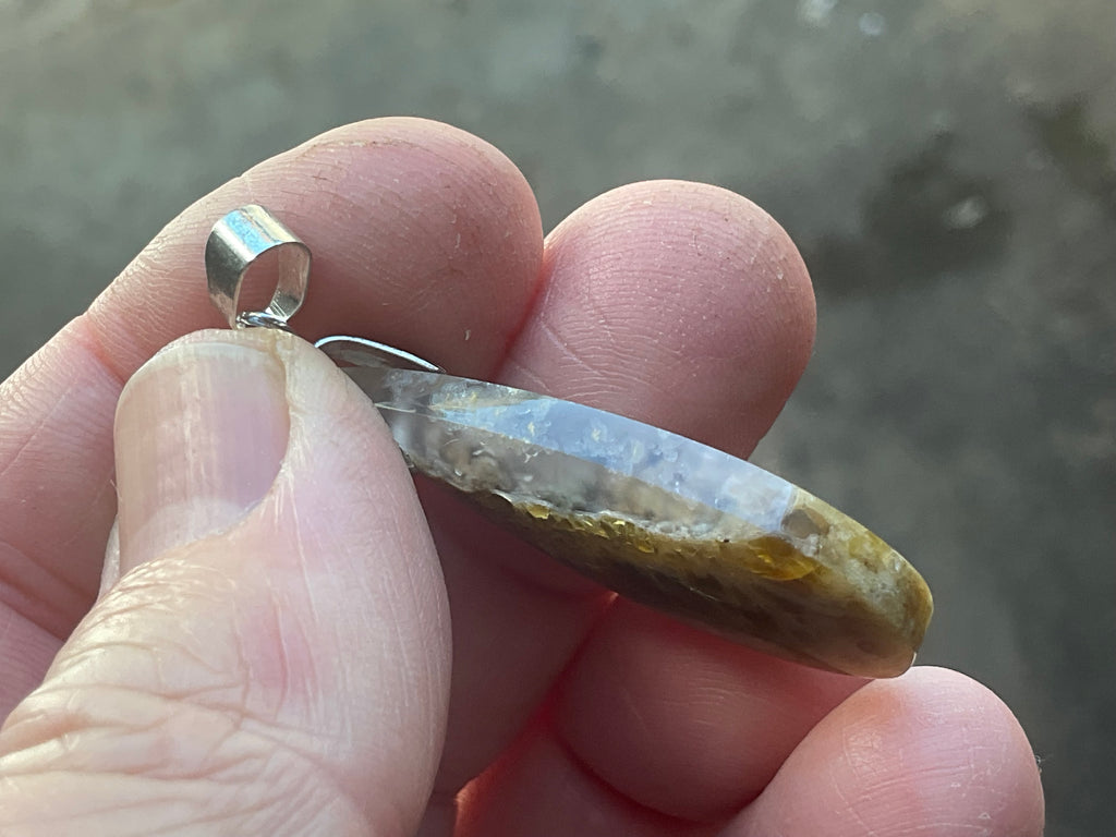 Indonesian Plume Agate Pendants 2A