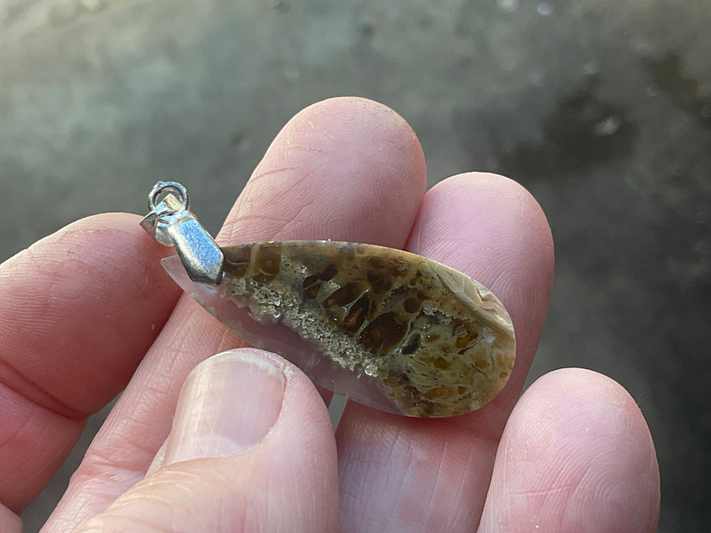Indonesian Plume Agate Pendants 2A