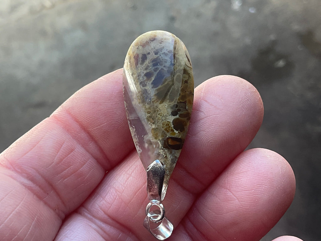 Indonesian Plume Agate Pendants 2A