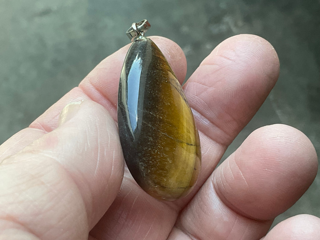 14g Tiger Eye Pendant - Teardrop 2B
