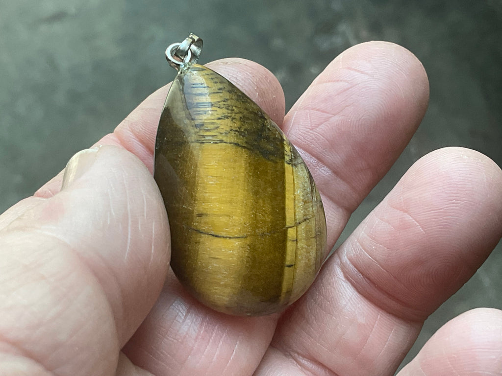 14g Tiger Eye Pendant - Teardrop 2B