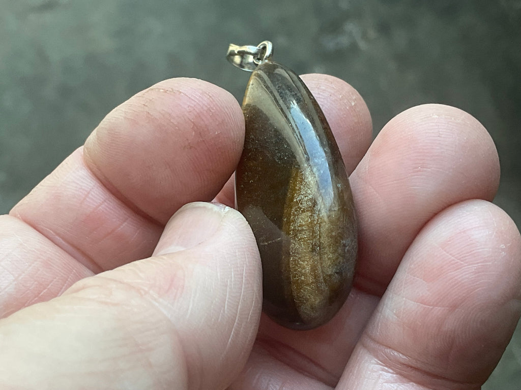 14g Tiger Eye Pendant - Teardrop 2B
