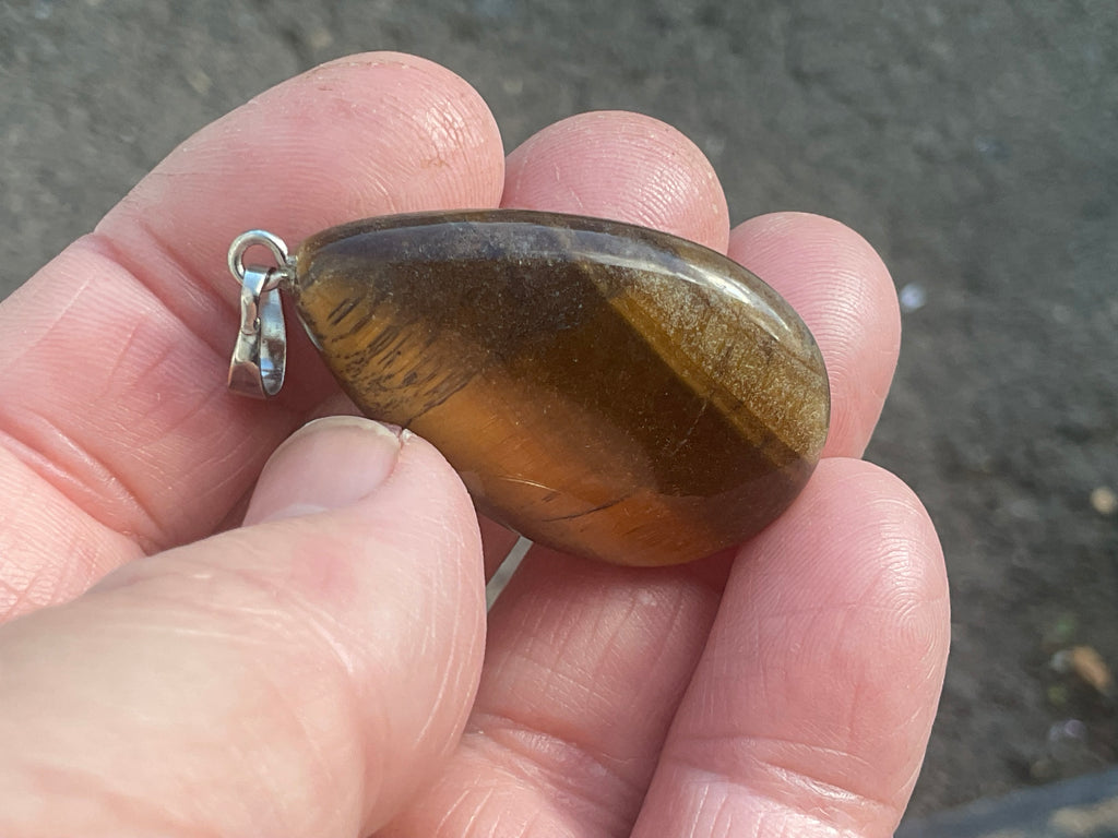 14g Tiger Eye Pendant - Teardrop 2B