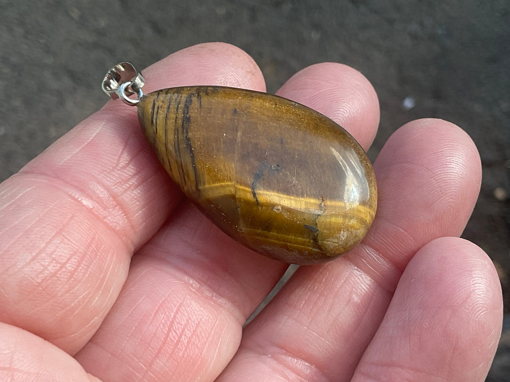 14g Tiger Eye Pendant - Teardrop 2B