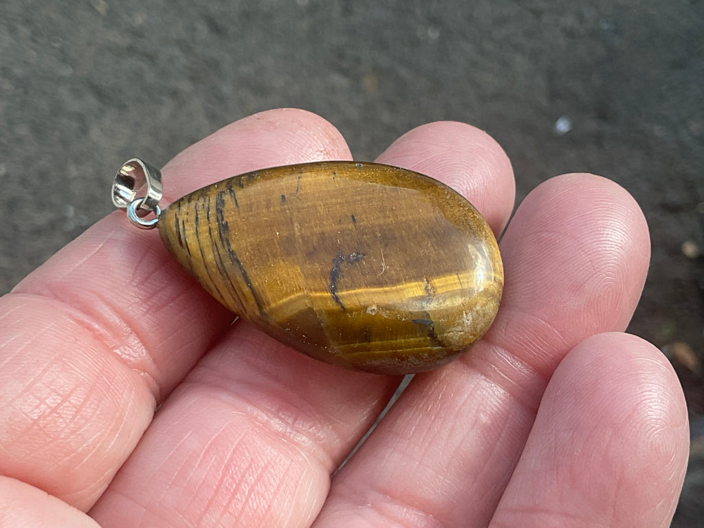 14g Tiger Eye Pendant - Teardrop 2B