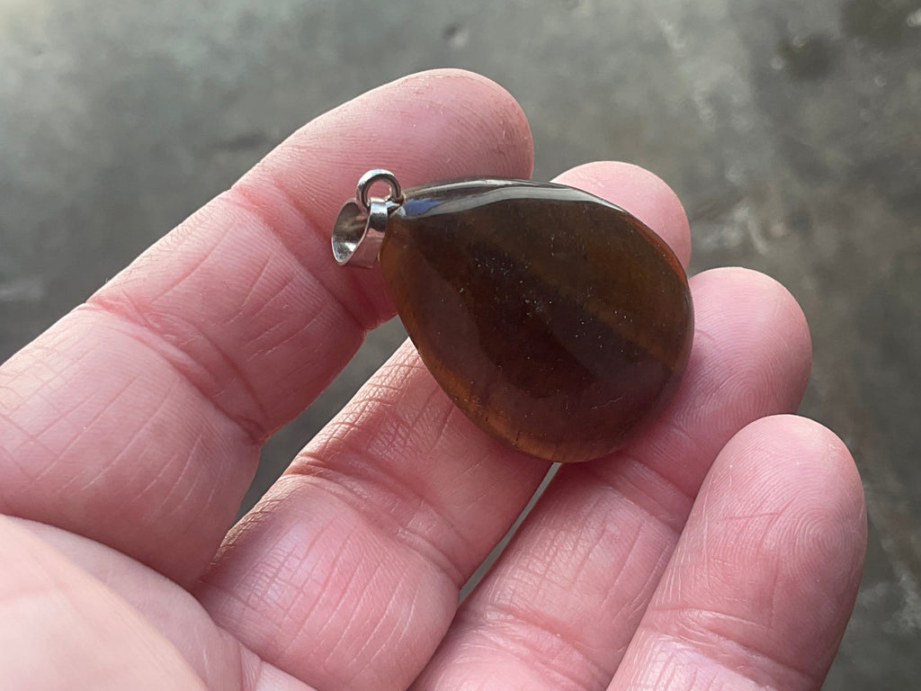 15g Tiger Eye Pendant - Teardrop 3B