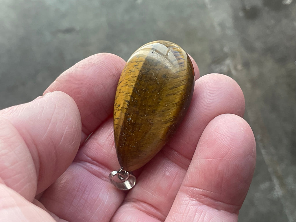 15g Tiger Eye Pendant - Teardrop 3B