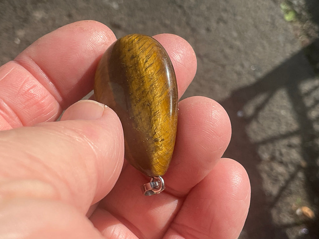 15g Tiger Eye Pendant - Teardrop 3B
