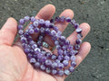 7mm Chevron Amethyst (Dream Amethyst) Bead Bracelet