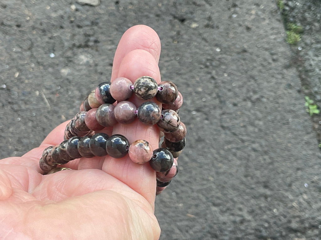 8mm Rhodenite Bead Bracelet