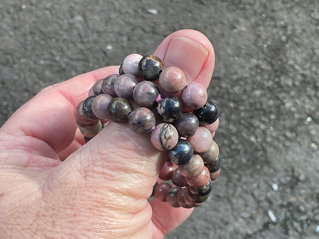 8mm Rhodenite Bead Bracelet