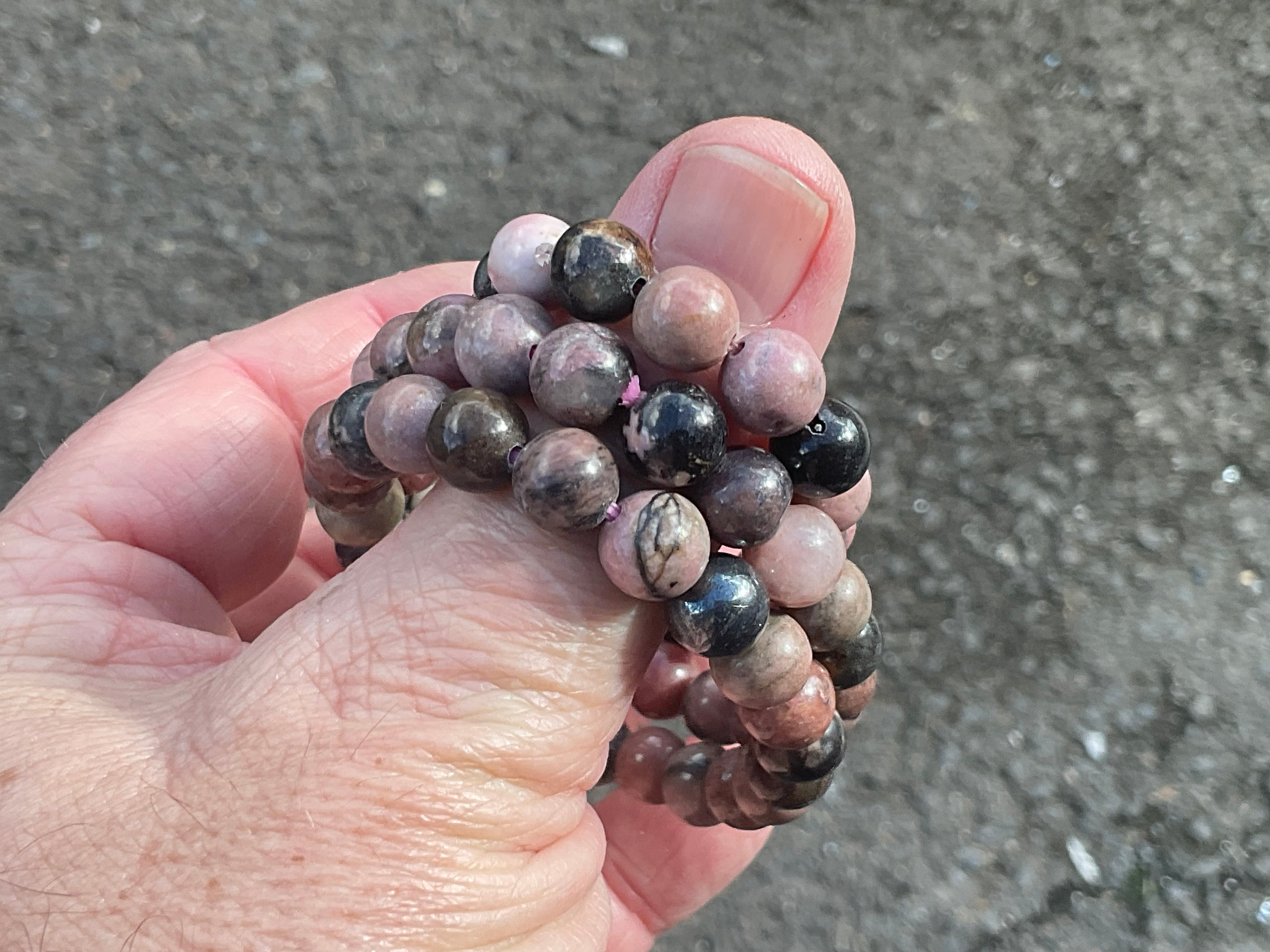 8mm Rhodenite Bead Bracelet