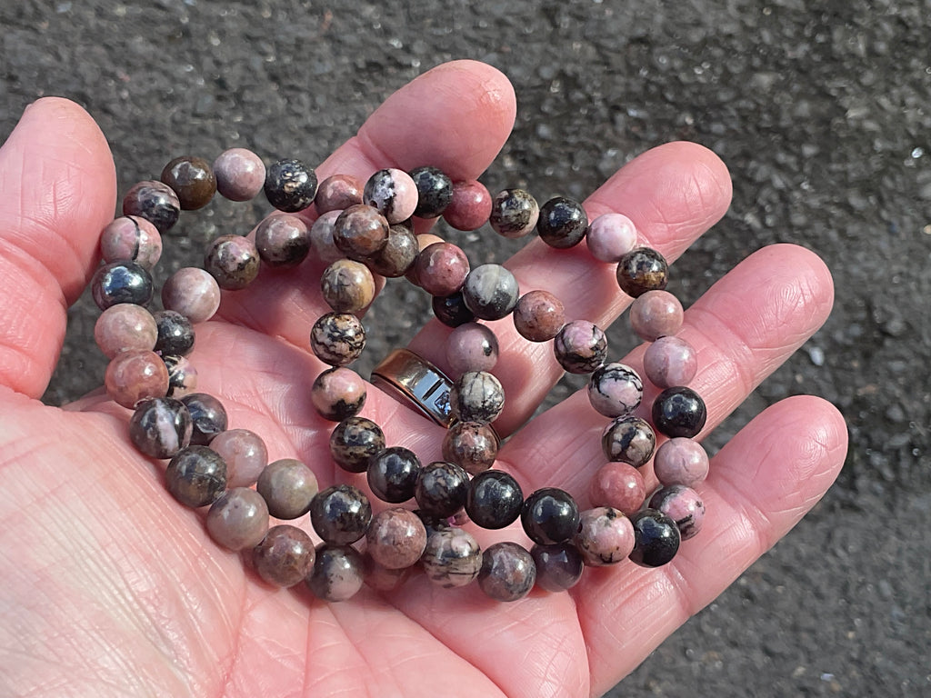 8mm Rhodenite Bead Bracelet