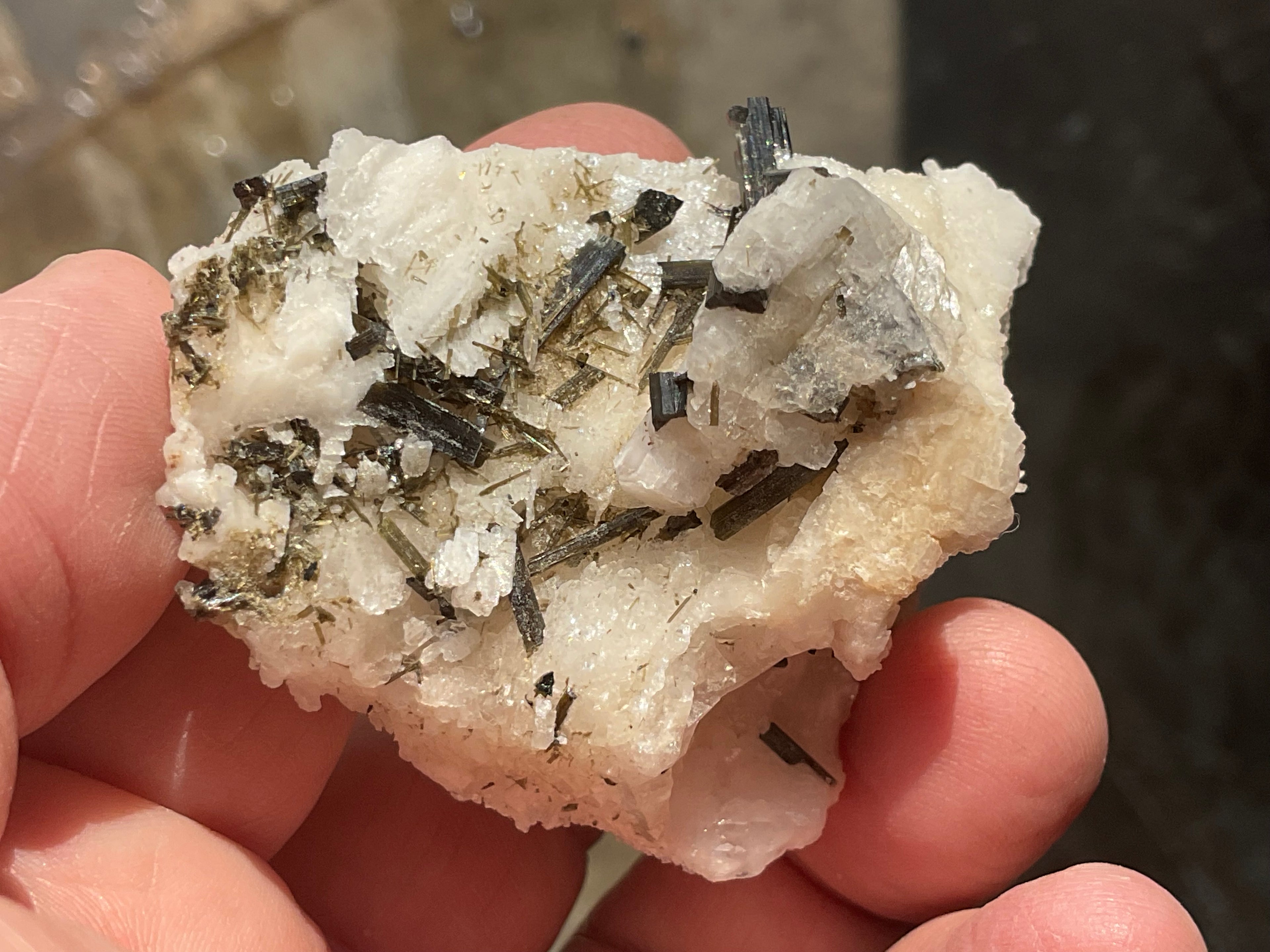 68g Green Elbaite (Tourmaline) in Albite Specimen 1A from Pakistan